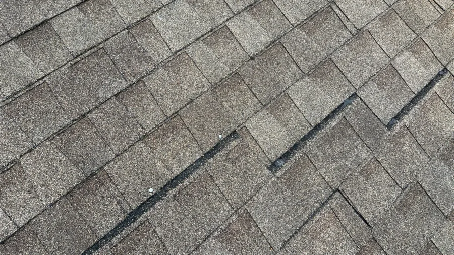 Close-up of architectural asphalt shingles